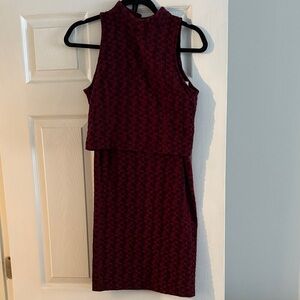 Jack by BB Dakota Burgundy Midi Dress